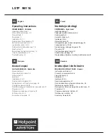 Preview for 1 page of Hotpoint Ariston LSTF 9B116 Operating Instructions Manual