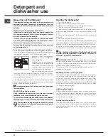 Preview for 16 page of Hotpoint Ariston LSTF 9B116 Operating Instructions Manual