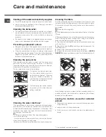 Preview for 22 page of Hotpoint Ariston LSTF 9M117 Operating Instructions Manual