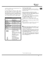 Preview for 47 page of Hotpoint Ariston LSTF 9M117 Operating Instructions Manual