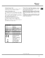 Preview for 61 page of Hotpoint Ariston LSTF 9M124 Operating Instructions Manual