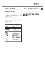 Предварительный просмотр 15 страницы Hotpoint Ariston LTB 4B019 Operating Instructions Manual