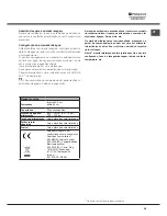 Предварительный просмотр 55 страницы Hotpoint Ariston LTB 4B019 Operating Instructions Manual