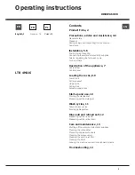 Preview for 1 page of Hotpoint Ariston LTB 4M116 Operating Instructions Manual