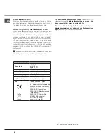 Preview for 6 page of Hotpoint Ariston LTB 4M116 Operating Instructions Manual