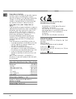 Предварительный просмотр 24 страницы Hotpoint Ariston MB 91.3 IX / HA Operating Instructions Manual