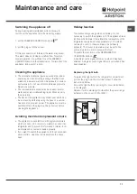 Предварительный просмотр 17 страницы Hotpoint Ariston MBL 2011 CS/HA Operating Instructions Manual