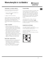 Предварительный просмотр 47 страницы Hotpoint Ariston MBL 2011 CS/HA Operating Instructions Manual