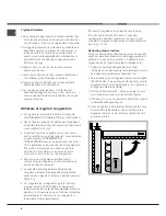 Предварительный просмотр 6 страницы Hotpoint Ariston MBL 2011 CS Operating Instructions Manual