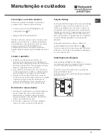 Предварительный просмотр 47 страницы Hotpoint Ariston MBL 2011 CS Operating Instructions Manual