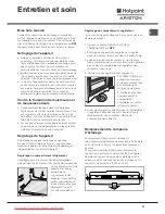 Предварительный просмотр 27 страницы Hotpoint Ariston MBM 1721 V (FR)/HA Instruction Manual