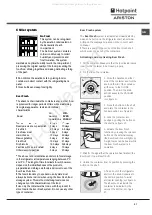 Предварительный просмотр 21 страницы Hotpoint Ariston MBT 1911 FI/HA Operating Instructions Manual