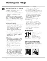 Preview for 52 page of Hotpoint Ariston MBT 1911 FI Operating Instructions Manual