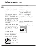 Предварительный просмотр 16 страницы Hotpoint Ariston MF 1 Operating Instructions Manual