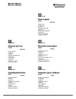 Предварительный просмотр 1 страницы Hotpoint Ariston MHR 940.1 (AN) /HA S Operating Instructions Manual