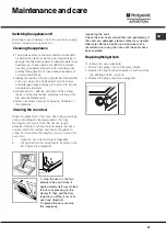 Предварительный просмотр 23 страницы Hotpoint Ariston MR 940.3/HA Operating Instructions Manual