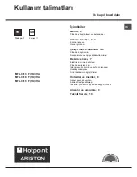 Предварительный просмотр 1 страницы Hotpoint Ariston MTL 0813 (TK)/HA Operating Instructions Manual