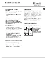 Предварительный просмотр 7 страницы Hotpoint Ariston MTL 0813 (TK)/HA Operating Instructions Manual