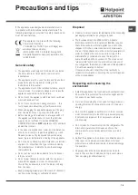 Предварительный просмотр 15 страницы Hotpoint Ariston MTM 0811 F TK/HA Operating Instructions Manual