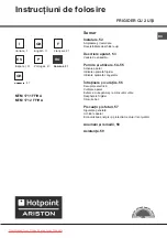 Preview for 51 page of Hotpoint Ariston MTM 1711FF/HA Operating Instructions Manual