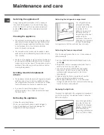 Предварительный просмотр 16 страницы Hotpoint Ariston MTM 1901 Operating Instructions Manual