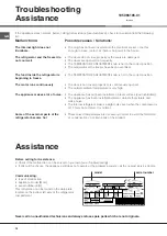 Предварительный просмотр 16 страницы Hotpoint Ariston MTM 1911 F/HA Operating Instructions Manual