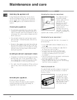 Предварительный просмотр 16 страницы Hotpoint Ariston MTM 1911 V Operating Instructions Manual