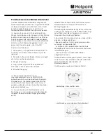 Предварительный просмотр 43 страницы Hotpoint Ariston MWA 121/HA Instructions For Use Manual