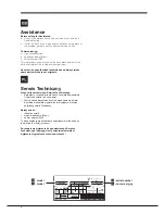 Предварительный просмотр 2 страницы Hotpoint Ariston NEBYH 18 series Operating Instructions Manual