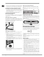 Предварительный просмотр 8 страницы Hotpoint Ariston NEBYH***** V SL Operating Instructions Manual