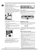 Предварительный просмотр 12 страницы Hotpoint Ariston NEBYH***** V SL Operating Instructions Manual