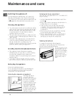 Предварительный просмотр 16 страницы Hotpoint Ariston NMTM 19 series Operating Instructions Manual