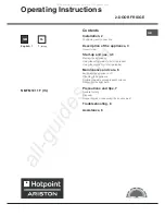 Hotpoint Ariston NMTM 1911 F IS Operating Instructions Manual предпросмотр