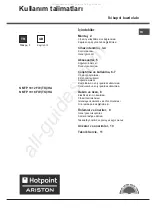 Hotpoint Ariston NMTP 1912 FW/HA Operating Instructions Manual предпросмотр