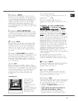 Предварительный просмотр 51 страницы Hotpoint Ariston OK 1037EL DP.20 X/HA Operating Instructions Manual