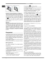 Предварительный просмотр 16 страницы Hotpoint Ariston OK 89E D.20 X/HA S Operating Instructions Manual