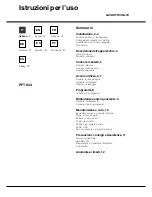 Hotpoint Ariston PFT 834 Installation And User Manual preview