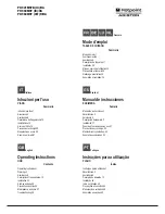 Preview for 1 page of Hotpoint Ariston PH 941MSTB IX/HA Operating Instructions Manual