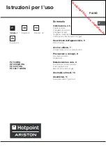 Preview for 1 page of Hotpoint Ariston PZ 640 GH/HA Operating Instructions Manual