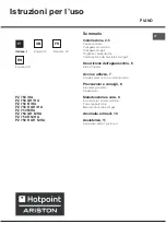 Hotpoint Ariston PZ 750 GH N/HA Operating Instructions Manual preview