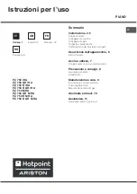 Hotpoint Ariston PZ 750 GH N/HA Operating Instructions Manual предпросмотр