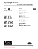 Предварительный просмотр 11 страницы Hotpoint Ariston RMB 1185.1 F Operating Instructions Manual