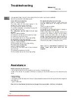 Preview for 16 page of Hotpoint Ariston RMBA 1167 Operating Instructions Manual