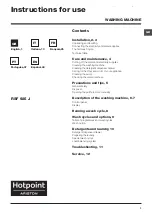 Preview for 1 page of Hotpoint Ariston RSF 925 J Instructions For Use Manual