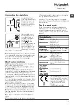 Preview for 3 page of Hotpoint Ariston RZ 1047 W Instructions For Use Manual