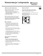 Предварительный просмотр 57 страницы Hotpoint Ariston SBD 2022 F/HA Operating Instructions Manual