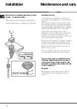 Preview for 8 page of Hotpoint Ariston SC 100C2 HA Instructions For Use Manual