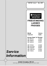 Hotpoint Ariston SD1521HA Service Information предпросмотр