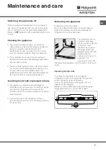 Предварительный просмотр 17 страницы Hotpoint Ariston SD1721VHA Operating Instructions Manual