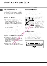 Предварительный просмотр 14 страницы Hotpoint Ariston SDS 1521/HA Operating Instructions Manual